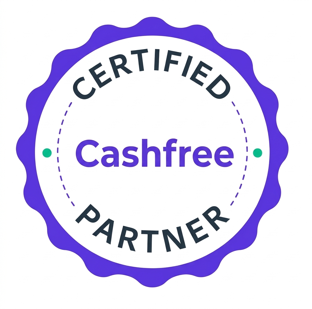 Cashfree Payments certified partner badge